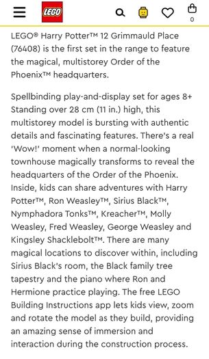 Lego Harry Potter Grimmauld Place 76408