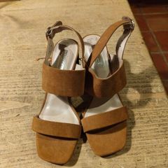 Ladies Penny's Brown swade Sandles. New with tags.e