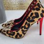 DUNE Breanna pony hair leopard effect with embellished pointed toe and red heels Sz 39 - BNWOT - Rrp 150 Image 3