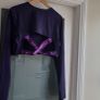 NIKE Pro Purple Cropped Long Sleeve Top with Elasticated back detail - Sz XL (Fit 16-18UK) - Bnwt Rrp 45 Image 7