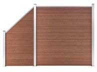 main image for ad WPC Fence Set 1 Square + 1 Slanted 273x186 cm Brown