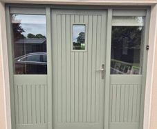 Front Door with side panels