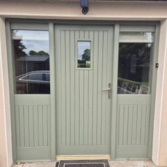 Front Door with side panels