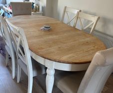 Kitchen Table with Extender & 4 Kitchen Chairs (Free-must collect)
