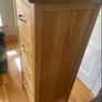 Solid Oak Tallboy Chest of Drawers - 4 Drawer Storage Unit Image 2