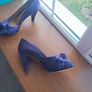 Clarks Purple Satin Heels Image 3