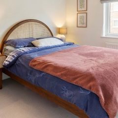 EZ Living Premium Rattan Bed Frame + Matching Bedside Tables Set, Excellent Condition, King Size
