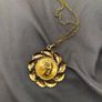 A 22CT gold 1966 Sovereign English coin, on 9ct yellow gold chain/mount, gw 15.6 g. Image 2