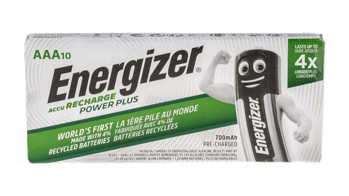 Energizer NiMH Rechargeable AAA Battery 700mAh 1.2V pack of 10
