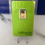 1gram Fine 9999 Gold Bullion Green Valcambi Bar. Image 2