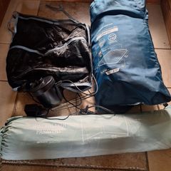 Camping Bundle - Decathlon Quechua Air Bed, Electric Pump & Windbreaker