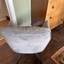 Grey velvet dining chair Image 2