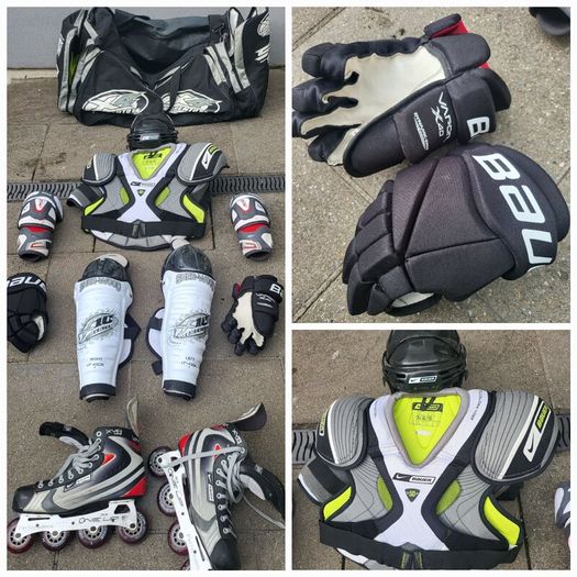 rollerblades and ice skates