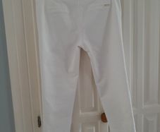 FRESIA White Ankle Grazer Trousers New