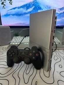 Silver Sony PlayStation 2 Retro Gaming Console