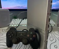 Silver Sony PlayStation 2 Retro Gaming Console
