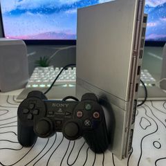Silver Sony PlayStation 2 Retro Gaming Console