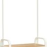 coat rack, wardrobe, shoe rack with seat, clothes rack with 9 removable hooks, bench seat, 2 grid shelves, 183 cm high, industrial design, Image 2