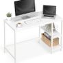 New Home Office Desk With 2 Shelves (White)- FREE P&P Image 2