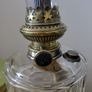 Antique beautiful large French oil lamp brass and Crystal Working Image 3