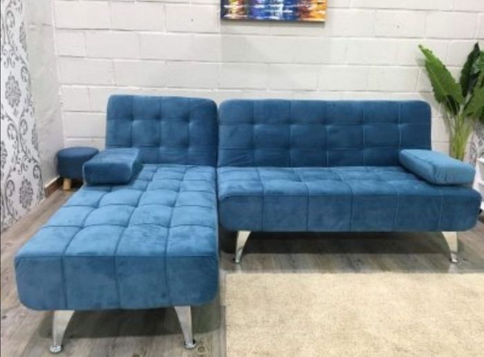 New blue corner sofa 195cm