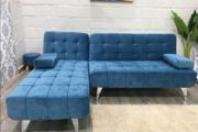New blue corner sofa 195cm