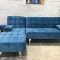 New blue corner sofa 195cm