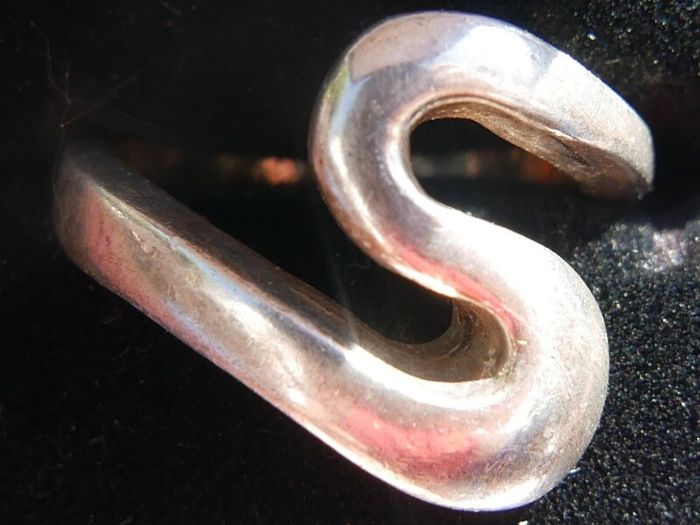 Vintage Elegant Retro Sterling Silver 925 Ring Size L - 5,63g