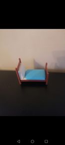Mini doll house bed