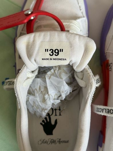 Off-White/White & Purple Sneakers