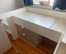 Kids loft bunk bed with slide