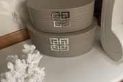 Gorgeous Khaki/Grey  Leather Look Snake skin Decorative Boxes