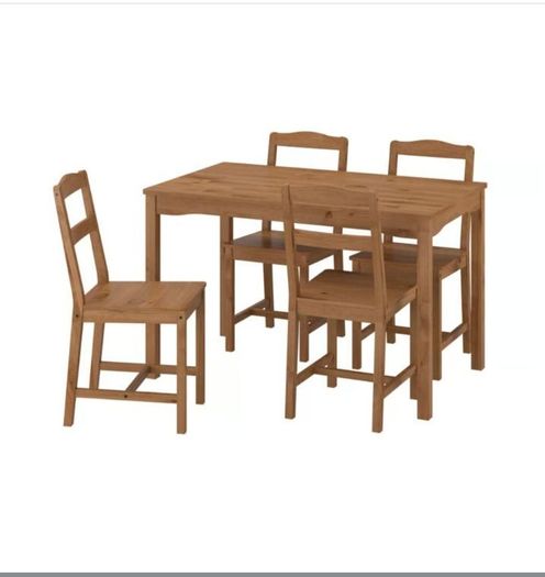 Pine dining table and chairs set
