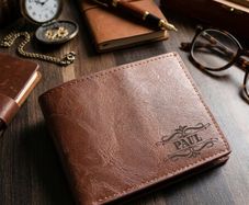 Personalised PU Leather Wallet With Any Name
