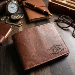 Personalised PU Leather Wallet With Any Name