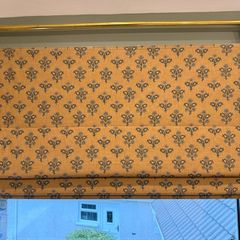 Roman Blind by blinds direct iLiv kochi turmeric fabric 161cm wide x 119cm drop