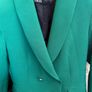Zara Green Long Double Breasted Blazer Image 3