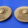 EUFA EURO 2004 PORTUGAL (soccer football) - a pair of bronze medals (2004) 60mm dia Image 3
