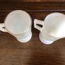 4 Retro Milk Glass Irish Coffee Pedestal Mugs Image 8