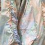 Vintage womens 80s light weight rain jacket 3/4 length jacket 80s shoulder pads Multiple pockets Amazing 80s print Image 4
