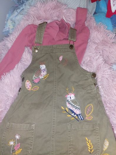 Girls pinafore dress & top