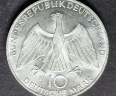 1972 Silver Germany 10 Deutsche Mark Olympic Games in Munich