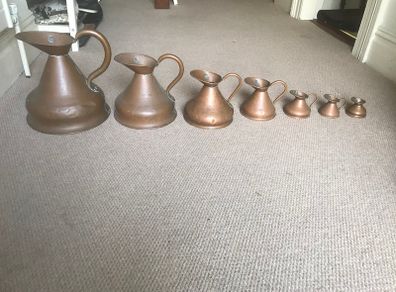Whiskey Measures- Antique - Copper