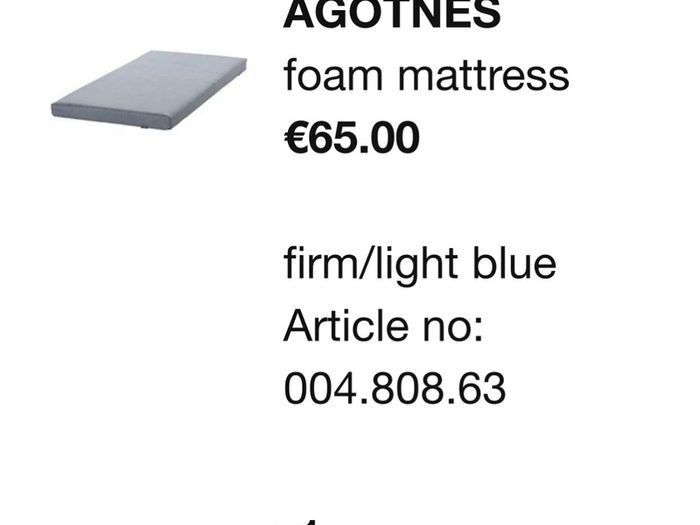 Ikea single mattress