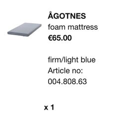 Ikea single mattress