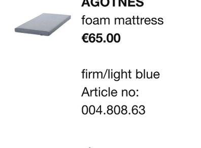 Ikea single mattress