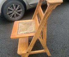 1900s art deco oak prayer chair