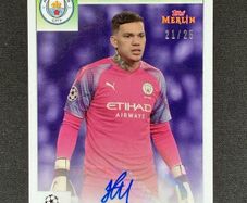 Ederson Auto /25 2020-21 Topps Merlin Heritage 95 Autograph Man City 21/25