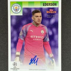 Ederson Auto /25 2020-21 Topps Merlin Heritage 95 Autograph Man City 21/25