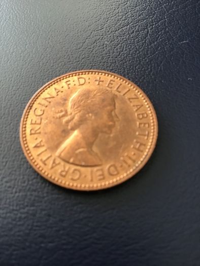 1965 British Halfpenny coin